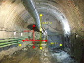 ④トンネル内部（広い箇所は集水室）
