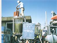 地下水採水調査・深井戸の排泥状況(小口径排泥ポンプの開発)の写真