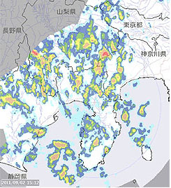 ＸバンドＭＰレーダ雨量情報（静岡）