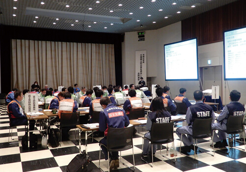 大規模土砂災害を想定した合同演習
