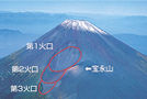 宝永の噴火口の写真
