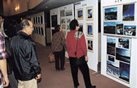 パネル展示で富士山の発見の写真。