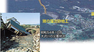 昭和57年10月大沢川の災害状況写真