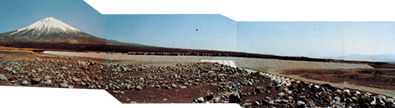昭和48年3月 改築後の大沢第7床固左岸導流堤の写真