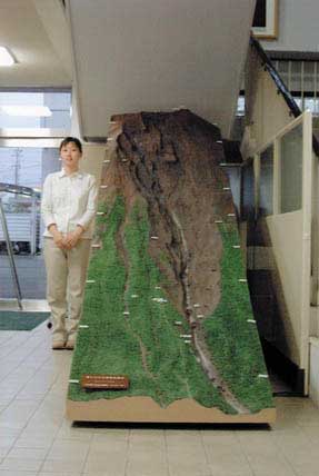 「大沢崩れ」模型製作の写真