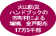 火山防災ハンドブックの市町村による増刷、全戸配布17万5千部