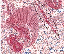 図5　レーザープロファイラによる等高線図