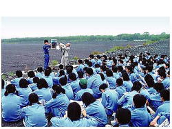 富士山総合学習の風景