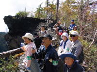 大沢崩れ見学の様子