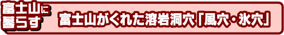 富士山がくれた溶岩洞穴「風穴・氷穴」