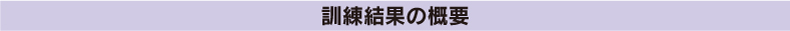 訓練結果の概要