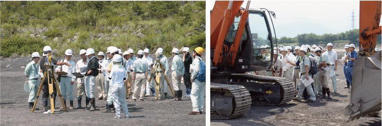 「平成21年度　富士山除石工事」にて建設ICT見学会を開催しました。