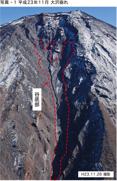 写真-1 平成23年11月 大沢崩れ