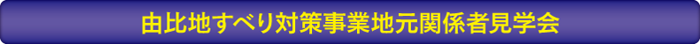 由比地すべり対策事業地元関係者見学会