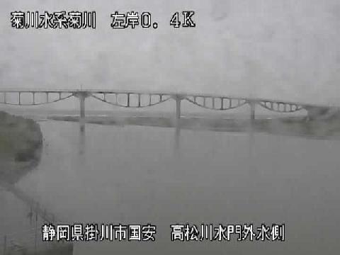 静岡県の海ライブカメラ｢13菊川河口｣のライブ画像