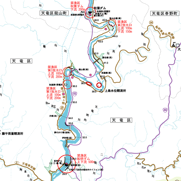 秋葉ダム〜船明ダム