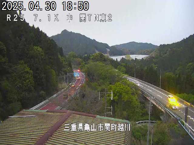 越川大橋(関トンネル東)の拡大画面