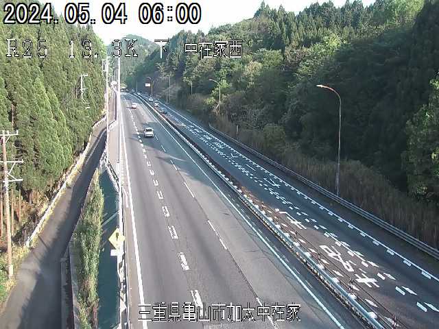 名阪国道 亀山市 中在家西 三重 道路ライブカメラ
