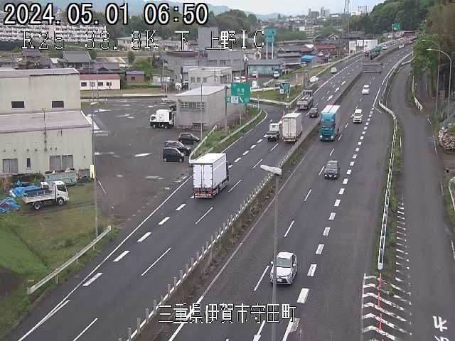 名阪国道 伊賀市 上野I.C 三重 道路ライブカメラ