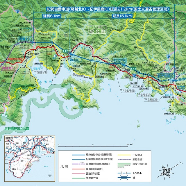 紀勢自動車道の地図