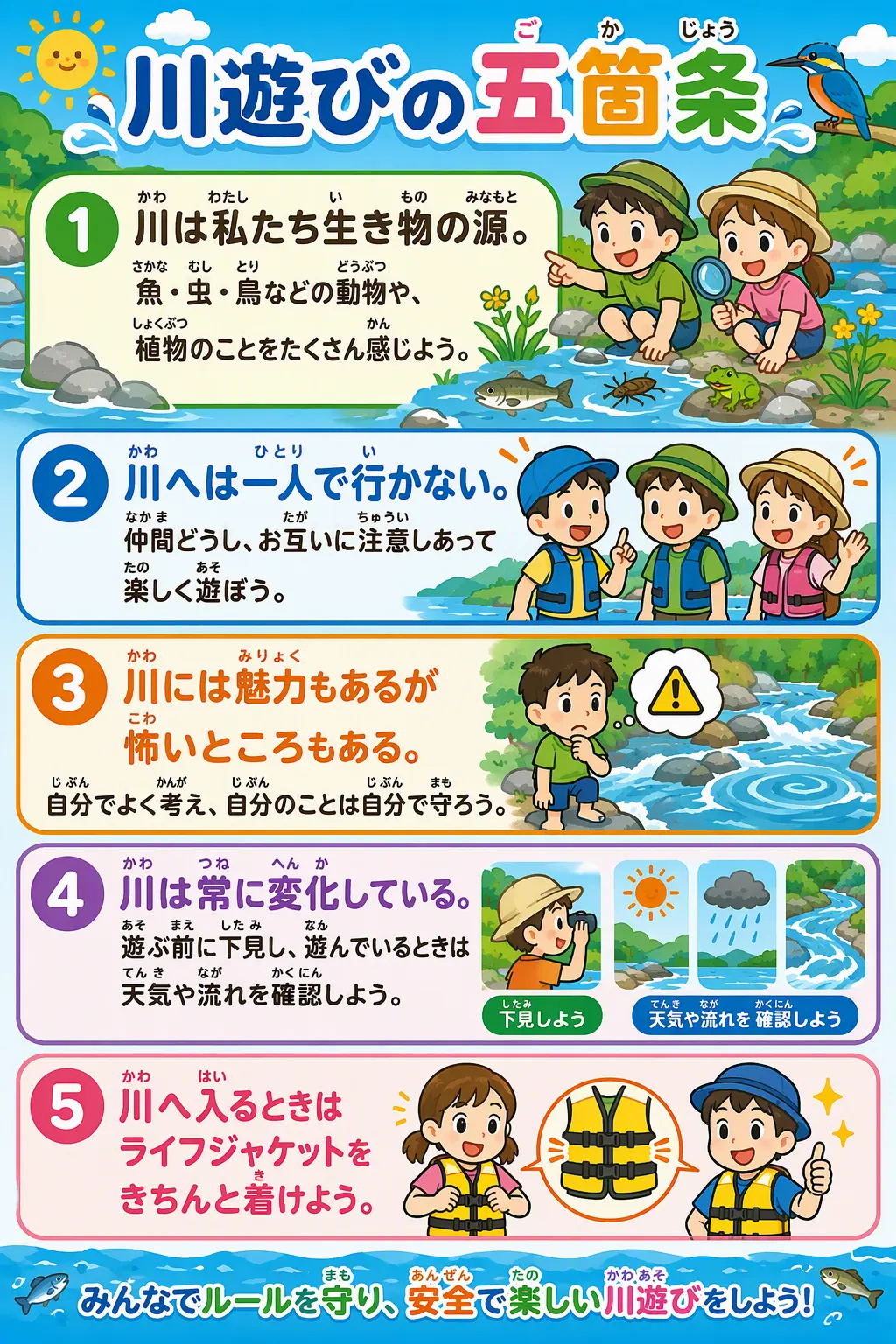 川遊びの五箇条