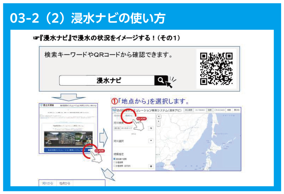 浸水ナビの使い方