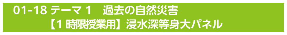 テーマ1　過去の自然災害【1時限授業用】浸水深等身大パネル