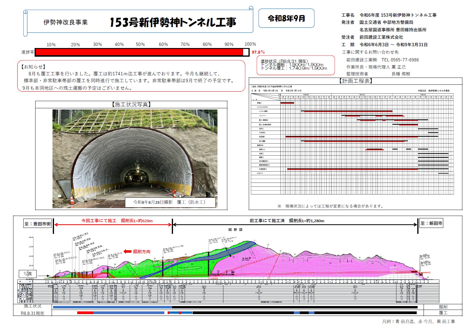 伊勢神改良事業 153号新伊勢神トンネル工事