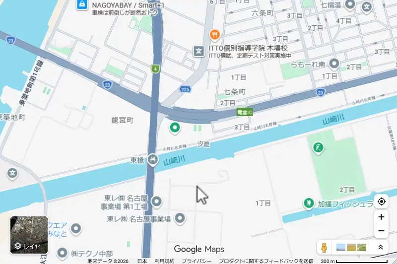 「Googleマップ」ブラウザ操作例