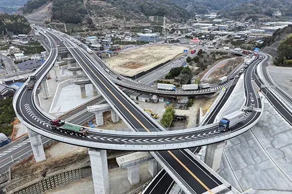 国道23号 名豊道路 供用間近の状況（R7.1.10撮影）