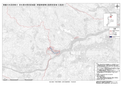 家屋倒壊等氾濫想定区域図