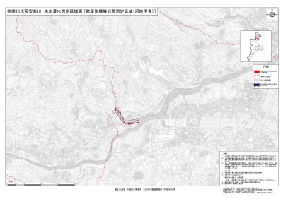 家屋倒壊等氾濫想定区域図（河岸侵食）