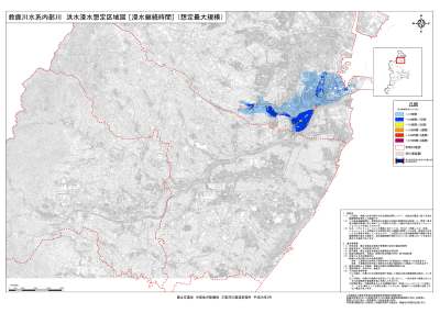 洪水浸水想定区域図（浸水継続時間）