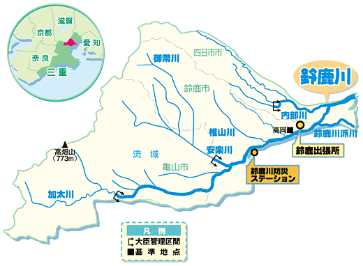 鈴鹿川地図