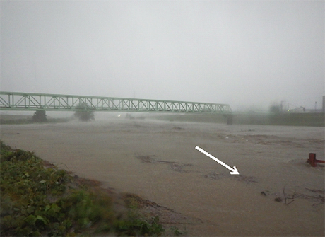 出水状況（内部川 河原田観測所）