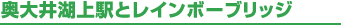 奥大井湖上駅とレインボーブリッジ