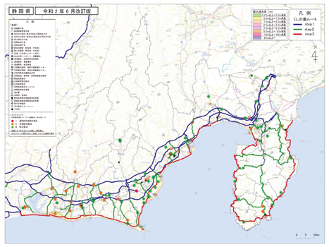 静岡県くしの歯ルート図