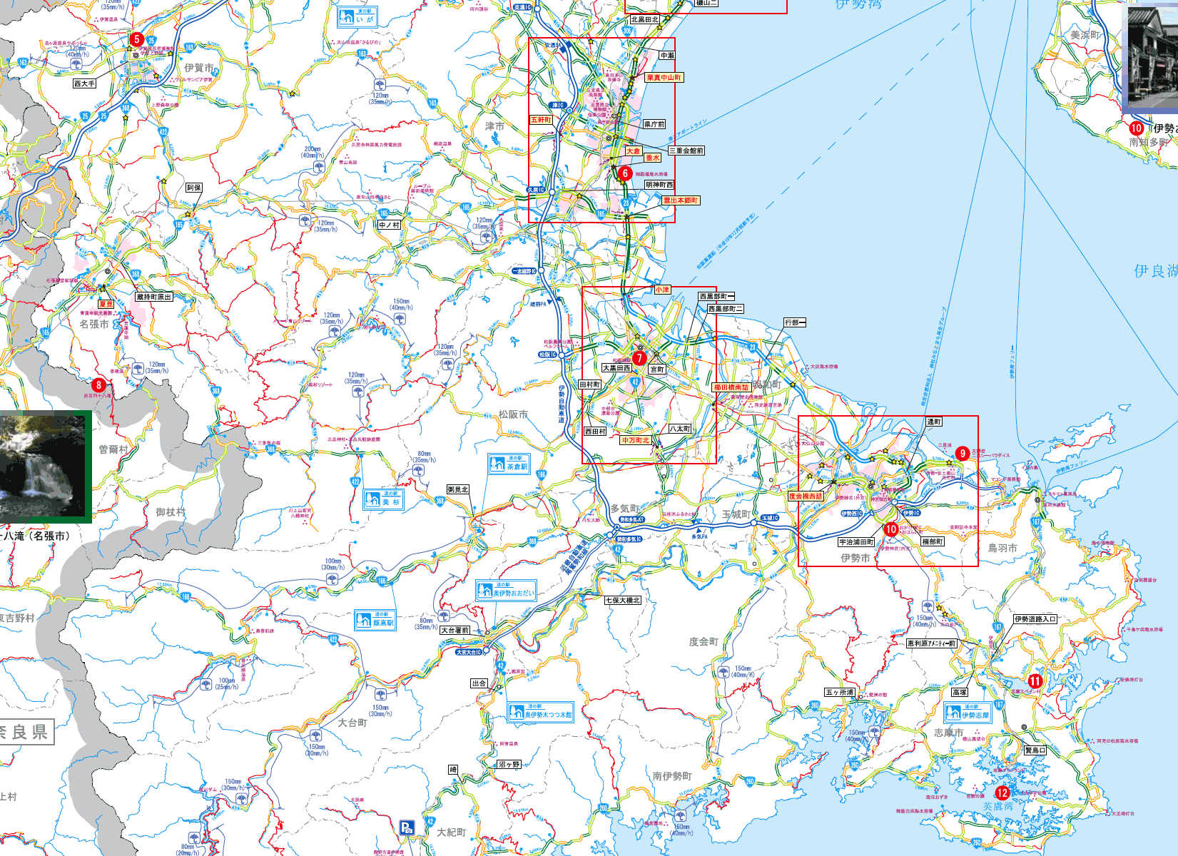 三重高速道路地図, 三重県 道路管内図 | 四日市JCT – FABXL