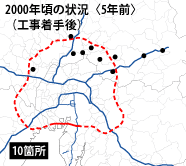 �n�}�F2000�N���̏󋵁q5�N�O�r