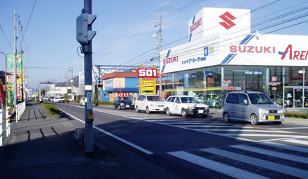 〈平成17年3月　藤枝市上青島（現在の県道381号）〉