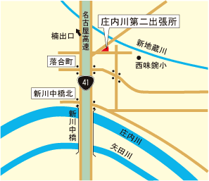 庄内川第二出張所の地図