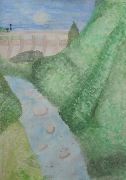 自然の中の小里川ダム