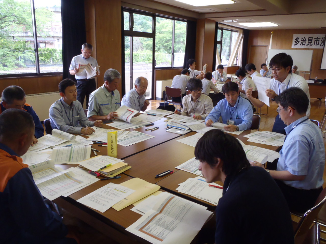 住民避難Gのワークショップの様子