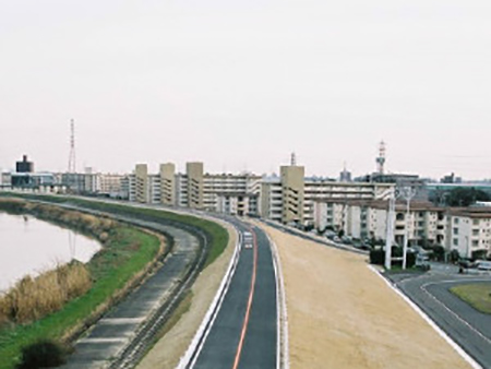 築堤（海部郡大治町）施工後（写真）