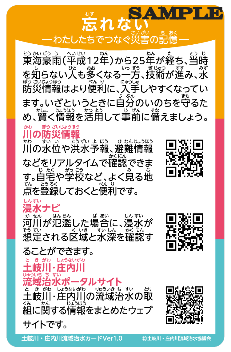 流域治水カード（東海豪雨25年）裏