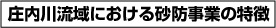 小見出し「庄内川流域における砂防事業の特徴」
