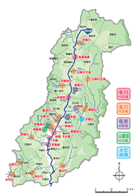 これまでに伊那谷で水害・土砂災害が発生した地域