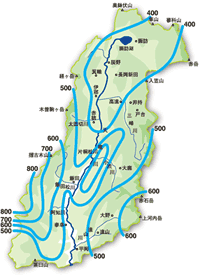 連続降雨量分布図