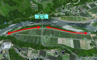 作業範囲は飯沼橋周辺の約1.0km