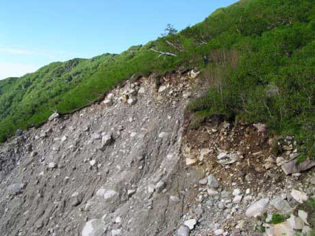 写真－３百間ナギの崩壊の一部